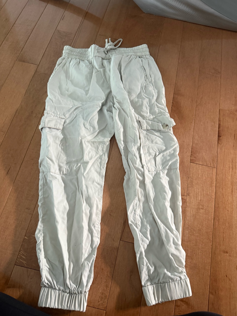Womens Lightweight White Cargo Pants
